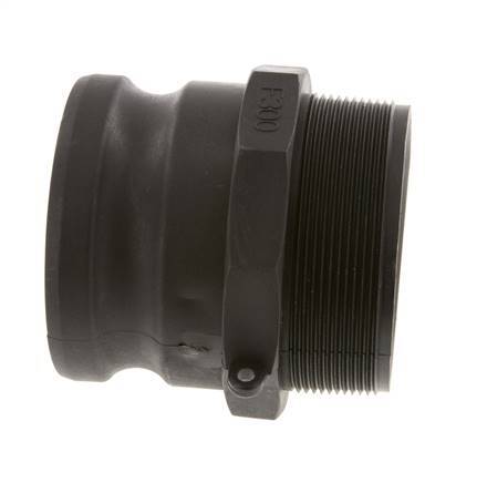 Acoplamiento de polipropileno Camlock DN 75 (3'') R 3'' rosca macho tipo F MIL-C-27487