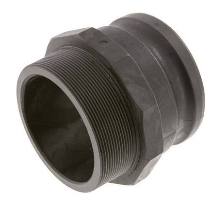 Acoplamiento de polipropileno Camlock DN 90 (4'') R 4'' rosca macho tipo F MIL-C-27487