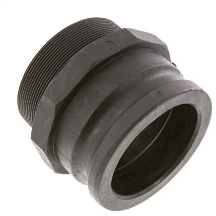 Acoplamiento de polipropileno Camlock DN 90 (4'') R 4'' rosca macho tipo F MIL-C-27487