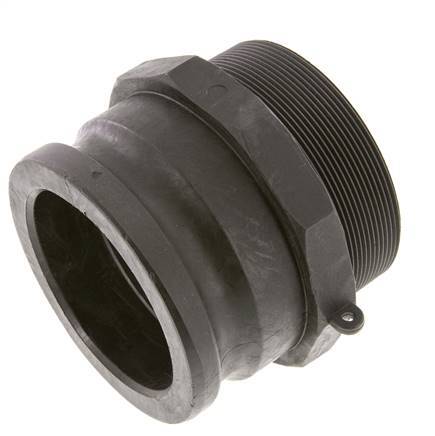 Acoplamiento de polipropileno Camlock DN 90 (4'') R 4'' rosca macho tipo F MIL-C-27487