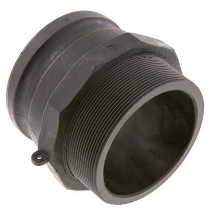 Acoplamiento de polipropileno Camlock DN 90 (4'') R 4'' rosca macho tipo F MIL-C-27487