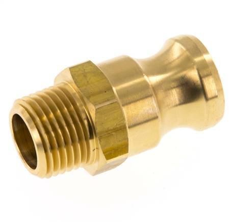 Acoplamiento de latón Camlock DN 15 (1/2'') R 1/2'' rosca macho tipo F MIL-C-27487