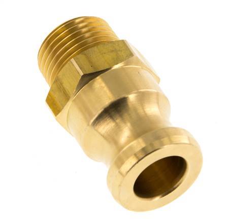 Acoplamiento de latón Camlock DN 15 (1/2'') R 1/2'' rosca macho tipo F MIL-C-27487