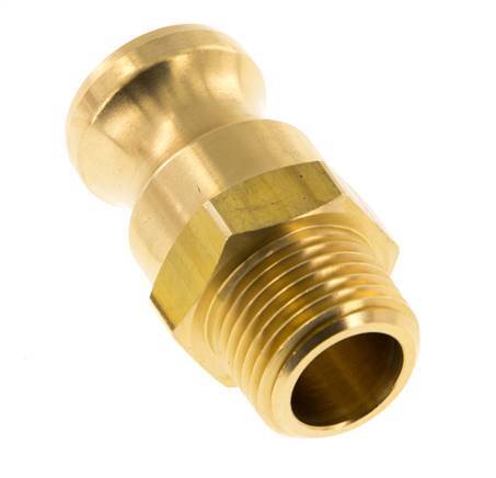 Acoplamiento de latón Camlock DN 15 (1/2'') R 1/2'' rosca macho tipo F MIL-C-27487