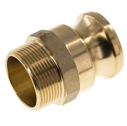 Acoplamiento de latón Camlock DN 40 (1 1/2'') R 1 1/2'' Rosca Macho Tipo F MIL-C-27487