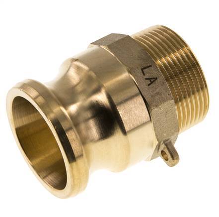 Acoplamiento de latón Camlock DN 40 (1 1/2'') R 1 1/2'' Rosca Macho Tipo F MIL-C-27487