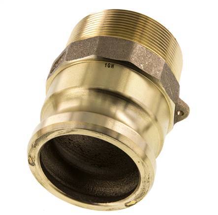 Acoplamiento de latón Camlock DN 60 (2 1/2'') R 2 1/2'' Rosca Macho Tipo F MIL-C-27487