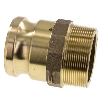 Acoplamiento de latón Camlock DN 60 (2 1/2'') R 2 1/2'' Rosca Macho Tipo F MIL-C-27487