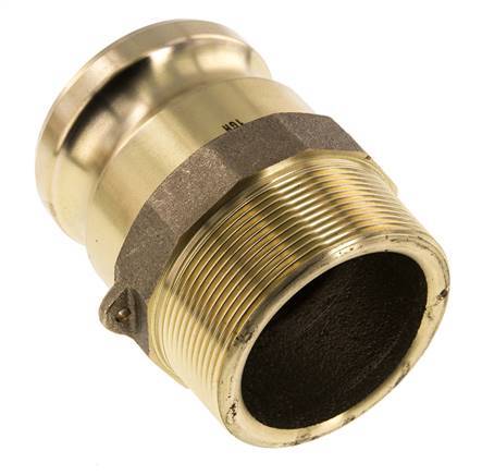 Acoplamiento de latón Camlock DN 60 (2 1/2'') R 2 1/2'' Rosca Macho Tipo F MIL-C-27487
