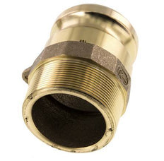 Acoplamiento de latón Camlock DN 60 (2 1/2'') R 2 1/2'' Rosca Macho Tipo F MIL-C-27487