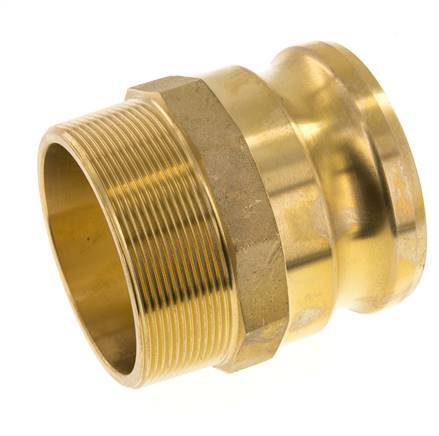 Acoplamiento de latón Camlock DN 75 (3'') R 3'' rosca macho tipo F MIL-C-27487