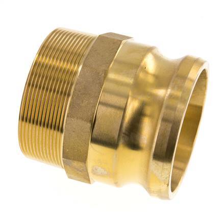 Acoplamiento de latón Camlock DN 75 (3'') R 3'' rosca macho tipo F MIL-C-27487