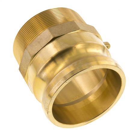Acoplamiento de latón Camlock DN 75 (3'') R 3'' rosca macho tipo F MIL-C-27487