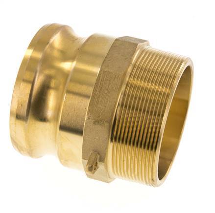 Acoplamiento de latón Camlock DN 75 (3'') R 3'' rosca macho tipo F MIL-C-27487