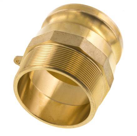 Acoplamiento de latón Camlock DN 75 (3'') R 3'' rosca macho tipo F MIL-C-27487