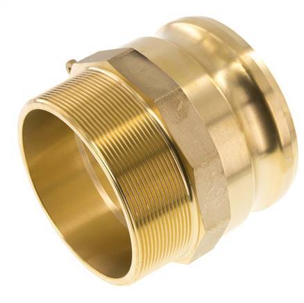 Acoplamiento de latón Camlock DN 90 (4'') R 4'' rosca macho tipo F MIL-C-27487