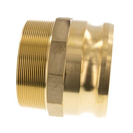 Acoplamiento de latón Camlock DN 90 (4'') R 4'' rosca macho tipo F MIL-C-27487