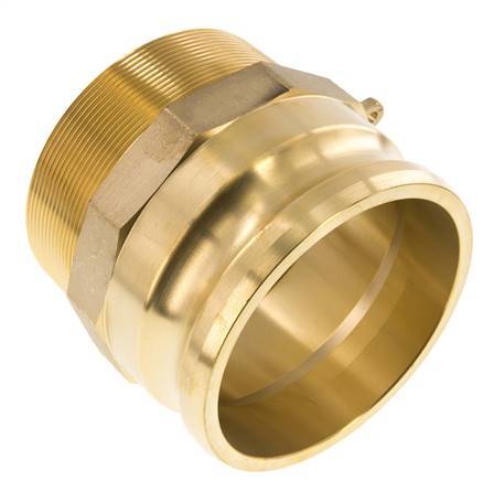 Acoplamiento de latón Camlock DN 90 (4'') R 4'' rosca macho tipo F MIL-C-27487