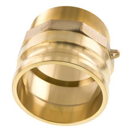 Acoplamiento de latón Camlock DN 90 (4'') R 4'' rosca macho tipo F MIL-C-27487