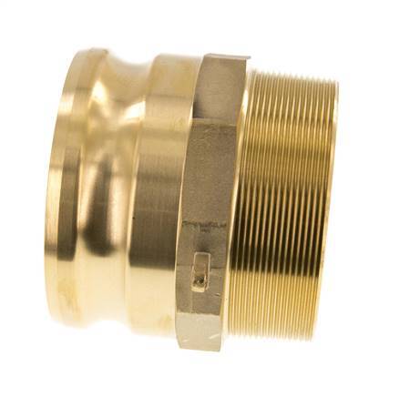 Acoplamiento de latón Camlock DN 90 (4'') R 4'' rosca macho tipo F MIL-C-27487