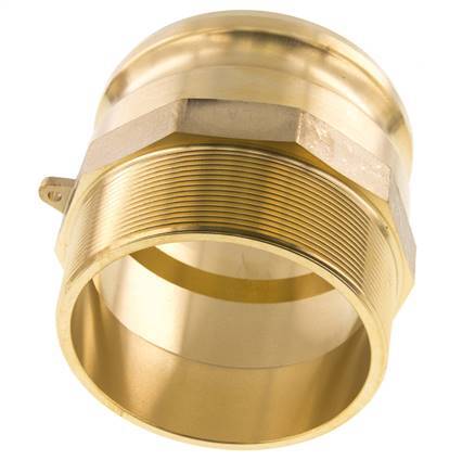 Acoplamiento de latón Camlock DN 90 (4'') R 4'' rosca macho tipo F MIL-C-27487