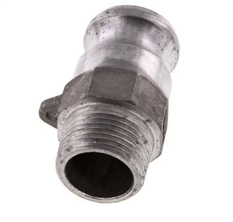 Acoplamiento de aluminio Camlock DN 25 (1'') R 1'' Rosca Macho Tipo F MIL-C-27487