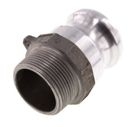 Acoplamiento de aluminio Camlock DN 40 (1 1/2'') R 1 1/2'' Rosca Macho Tipo F MIL-C-27487