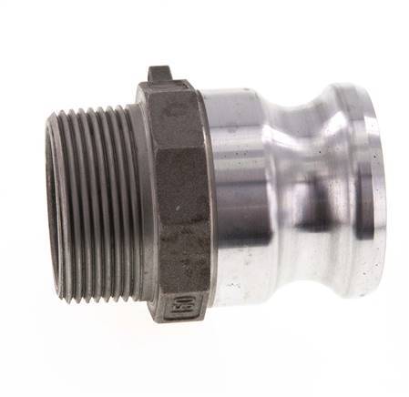 Acoplamiento de aluminio Camlock DN 40 (1 1/2'') R 1 1/2'' Rosca Macho Tipo F MIL-C-27487