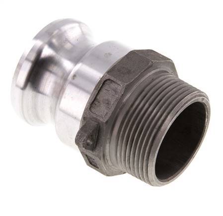 Acoplamiento de aluminio Camlock DN 40 (1 1/2'') R 1 1/2'' Rosca Macho Tipo F MIL-C-27487