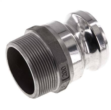 Acoplamiento de aluminio Camlock DN 50 (2'') R 2'' rosca macho tipo F MIL-C-27487