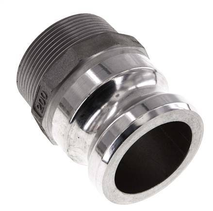 Acoplamiento de aluminio Camlock DN 50 (2'') R 2'' rosca macho tipo F MIL-C-27487