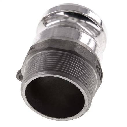 Acoplamiento de aluminio Camlock DN 50 (2'') R 2'' rosca macho tipo F MIL-C-27487