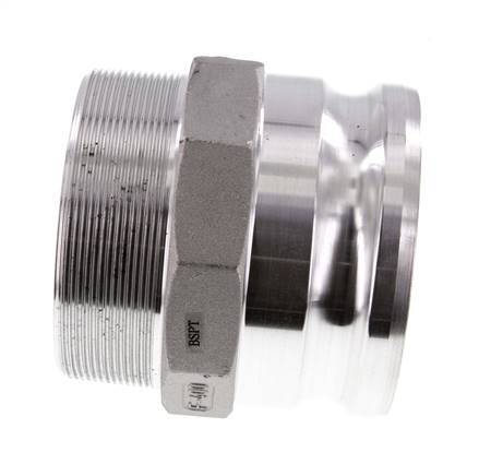 Acoplamiento de aluminio Camlock DN 90 (4'') R 4'' rosca macho tipo F MIL-C-27487