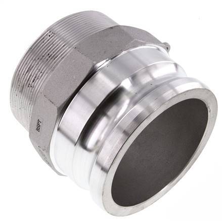 Acoplamiento de aluminio Camlock DN 90 (4'') R 4'' rosca macho tipo F MIL-C-27487