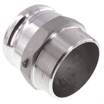 Acoplamiento de aluminio Camlock DN 90 (4'') R 4'' rosca macho tipo F MIL-C-27487
