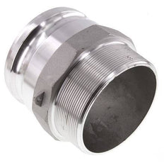 Acoplamiento de aluminio Camlock DN 90 (4'') R 4'' rosca macho tipo F MIL-C-27487
