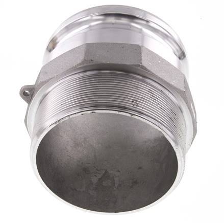 Acoplamiento de aluminio Camlock DN 90 (4'') R 4'' rosca macho tipo F MIL-C-27487