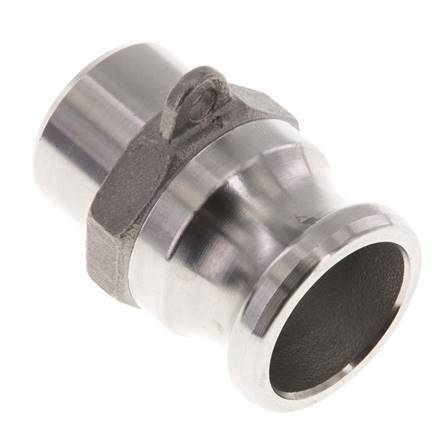 Acoplamiento de acero inoxidable Camlock DN 20 (3/4'') Extremo para soldar (26,9 mm) Tipo F (AS) MIL-C-27487