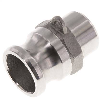 Acoplamiento de acero inoxidable Camlock DN 20 (3/4'') Extremo para soldar (26,9 mm) Tipo F (AS) MIL-C-27487