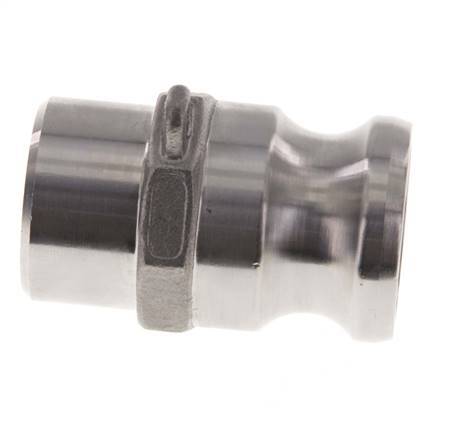 Acoplamiento de acero inoxidable Camlock DN 25 (1'') Extremo para soldar (33,7 mm) Tipo F (AS) MIL-C-27487