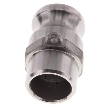 Acoplamiento de acero inoxidable Camlock DN 25 (1'') Extremo para soldar (33,7 mm) Tipo F (AS) MIL-C-27487