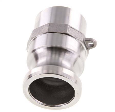 Acoplamiento de acero inoxidable Camlock DN 32 (1 1/4'') Extremo para soldar (42,4 mm) Tipo F (AS) MIL-C-27487