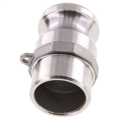 Acoplamiento de acero inoxidable Camlock DN 32 (1 1/4'') Extremo para soldar (42,4 mm) Tipo F (AS) MIL-C-27487