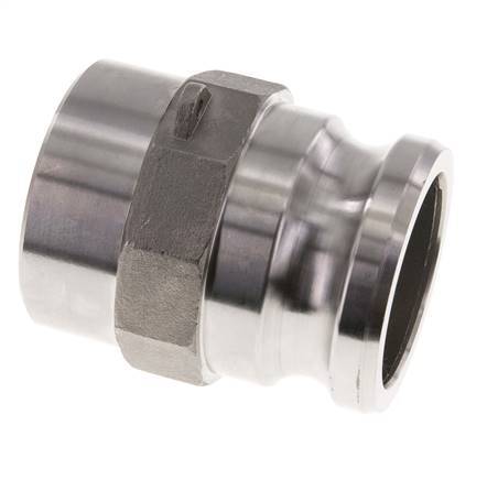 Acoplamiento de acero inoxidable Camlock DN 60 (2 1/2'') Extremo para soldar (76,1 mm) Tipo F (AS) MIL-C-27487