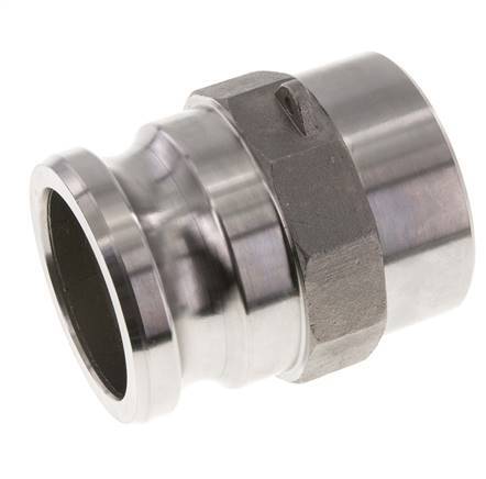 Acoplamiento de acero inoxidable Camlock DN 60 (2 1/2'') Extremo para soldar (76,1 mm) Tipo F (AS) MIL-C-27487