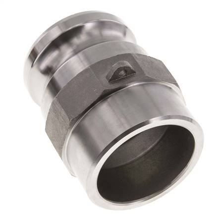 Acoplamiento de acero inoxidable Camlock DN 60 (2 1/2'') Extremo para soldar (76,1 mm) Tipo F (AS) MIL-C-27487