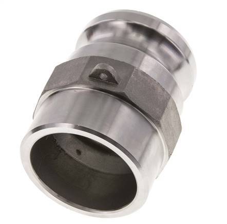 Acoplamiento de acero inoxidable Camlock DN 60 (2 1/2'') Extremo para soldar (76,1 mm) Tipo F (AS) MIL-C-27487