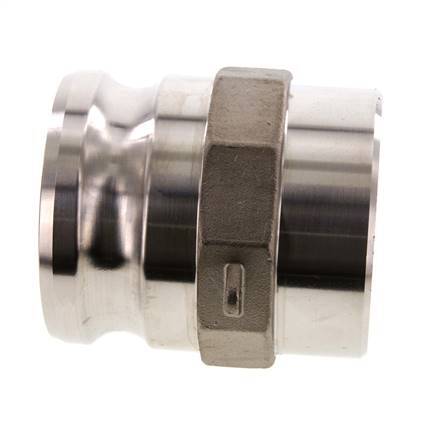 Acoplamiento de acero inoxidable Camlock DN 75 (3'') Extremo para soldar (88,9 mm) Tipo F (AS) MIL-C-27487