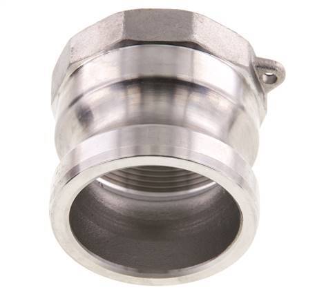 Acoplamiento de acero inoxidable Camlock DN 50 (2'') Rp 2'' Rosca Hembra Tipo A MIL-C-27487