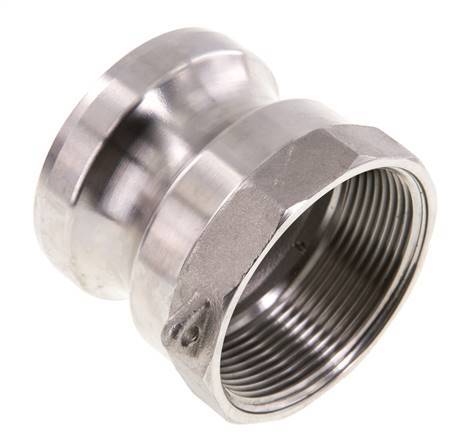 Acoplamiento de acero inoxidable Camlock DN 50 (2'') Rp 2'' Rosca Hembra Tipo A MIL-C-27487